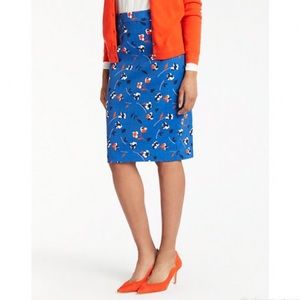 Boden Martha Blue Red & White Floral Skirt Size 12